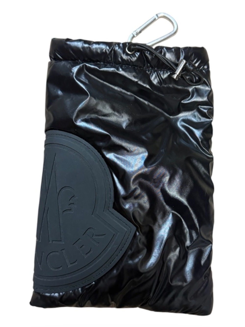 MONCLER padded toggle closure case with carbine, NEW WITH TAGS